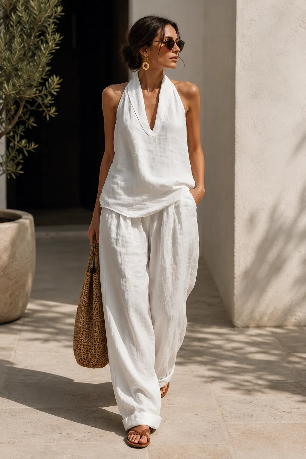 Summer Linen Two-Piece Set