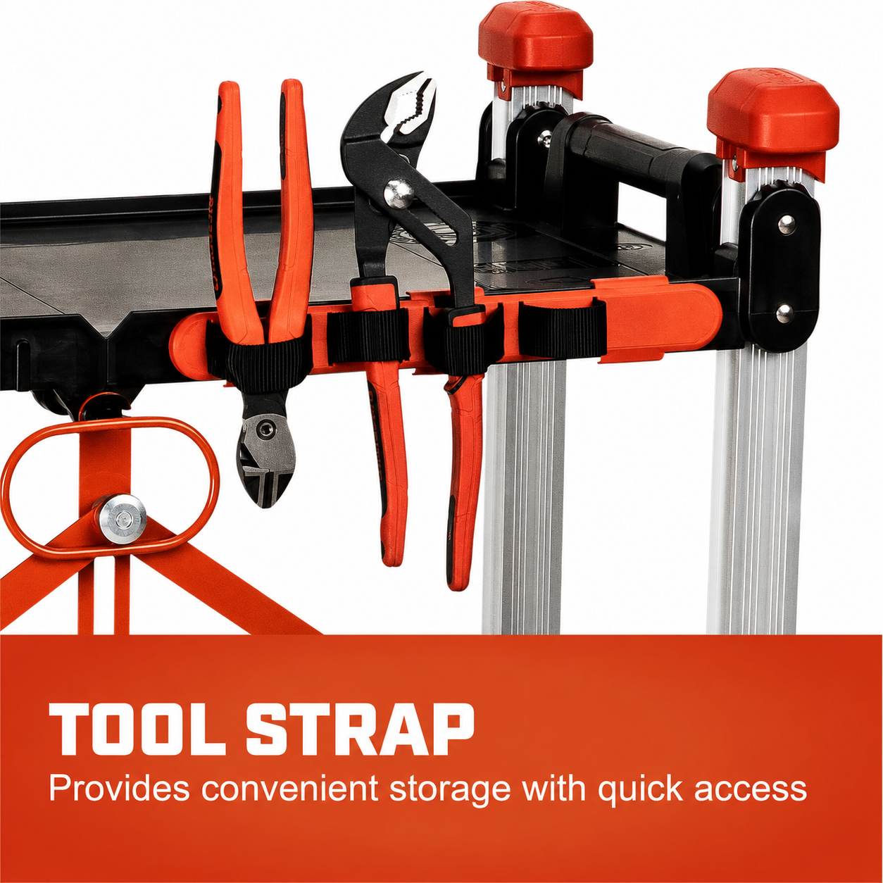 🚚Easy Carry & Storage🚚 3-Tier Foldable Jobsite Cart for Tools, Materials & Workshop Use