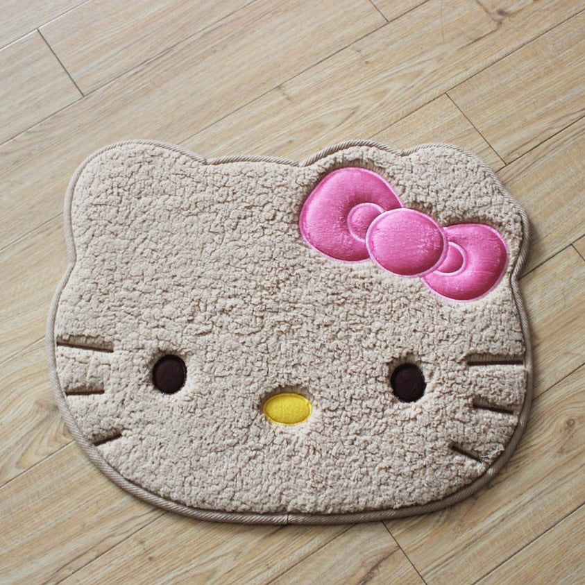 Hellokitty Shaped Bathroom Rugs