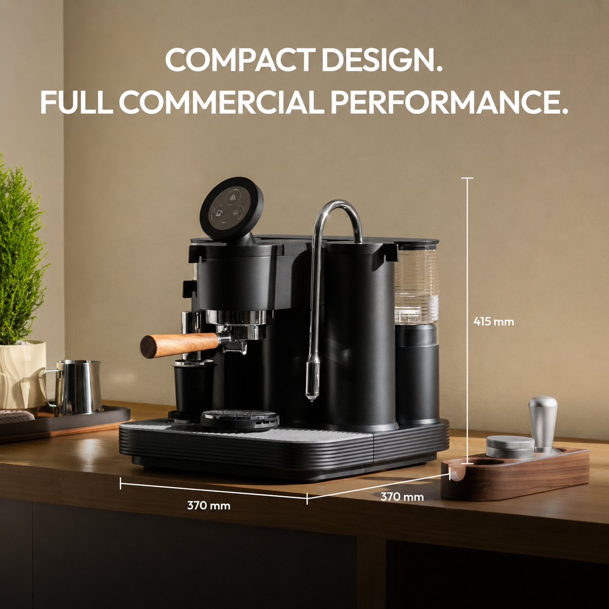 All-in-One Smart Espresso Machine with Grinder & Milk Frother – Complete Home Barista Coffee Maker Set