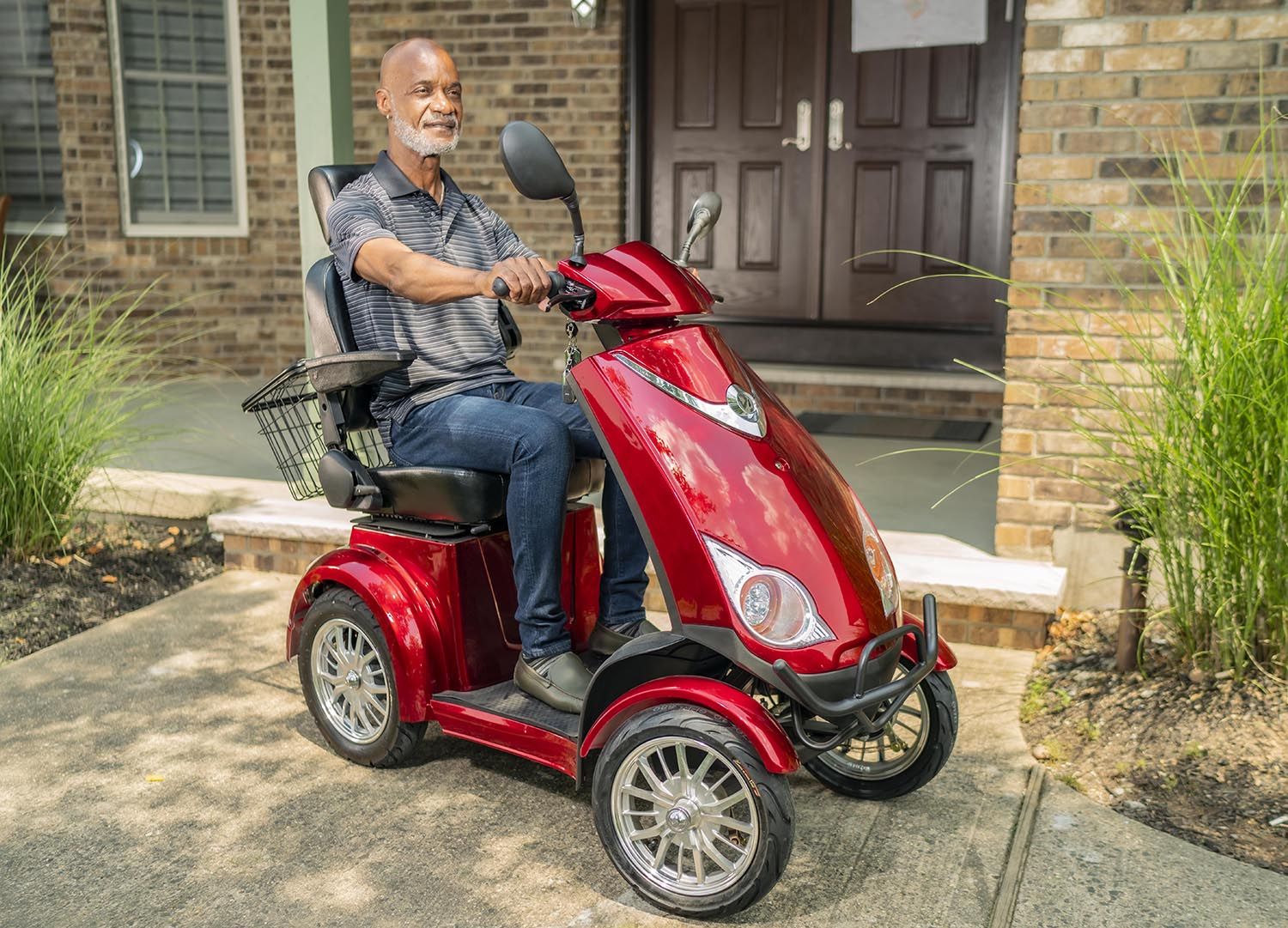 Heavy Duty 4-Wheel Mobility Scooter - 60V/20Ah,35 Miles for Seniors 500lbs with Adjustable Seat and Drum Brake