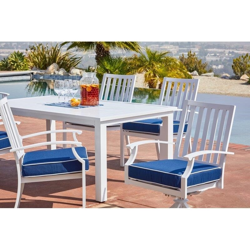Higden Rectangular 6 - Person 70.1'' Long Dining Set with Cushions
