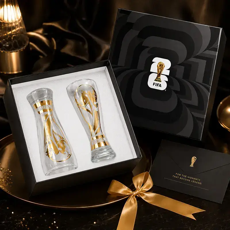 2026 Official Football Gold Stamped Classic Beer Glass--Collector's Edition summervibes Drinkware Tumblers