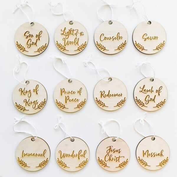 Names Of Jesus Ornaments (25 Pcs) - Final Clearance – While Quantities Last