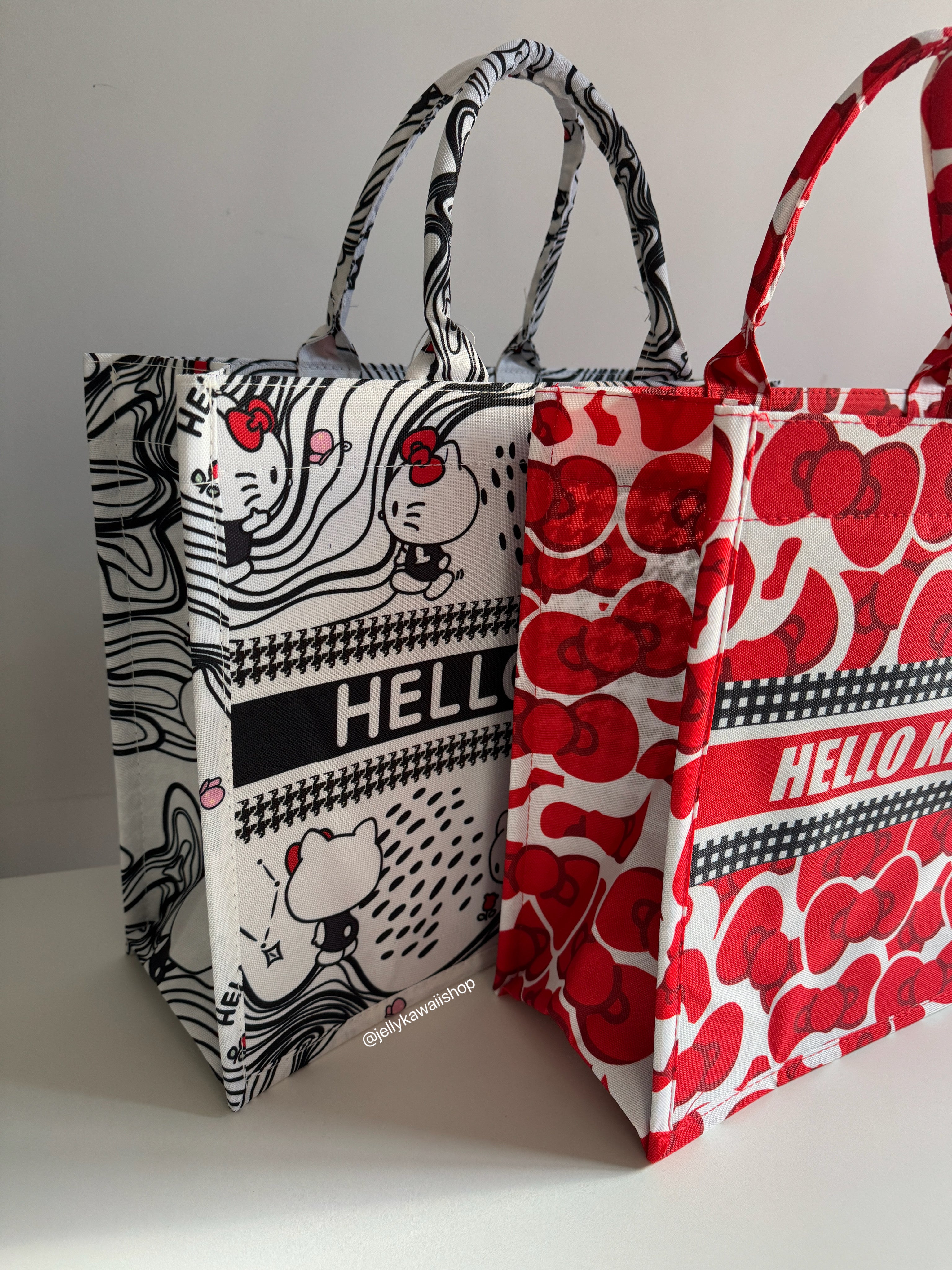 Hellokitty Reusable Grocery Bags, Foldable Shopping Bags for Groceries