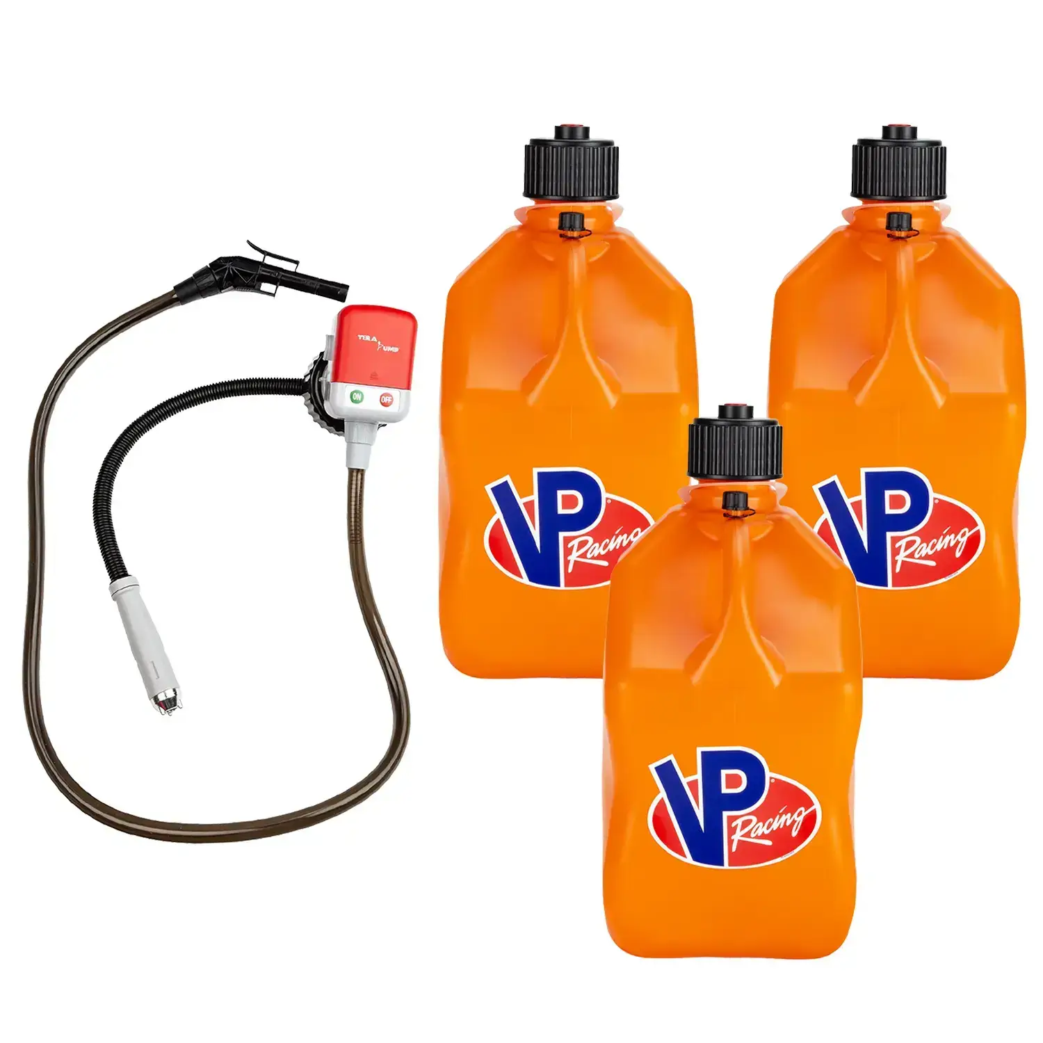 3 Pack Utility Fuel Jug With Fluid Transfer Pump Battery Powered Liquid Pump Outdoor Motorsport Portable Transfer Equipment