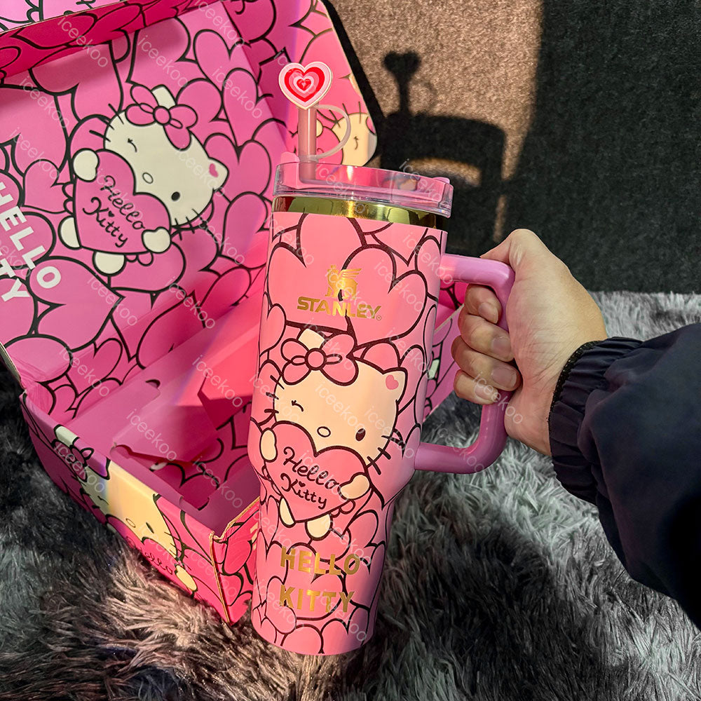40oz Pink Kitty Tumbler 🚢Free Shipping🚢