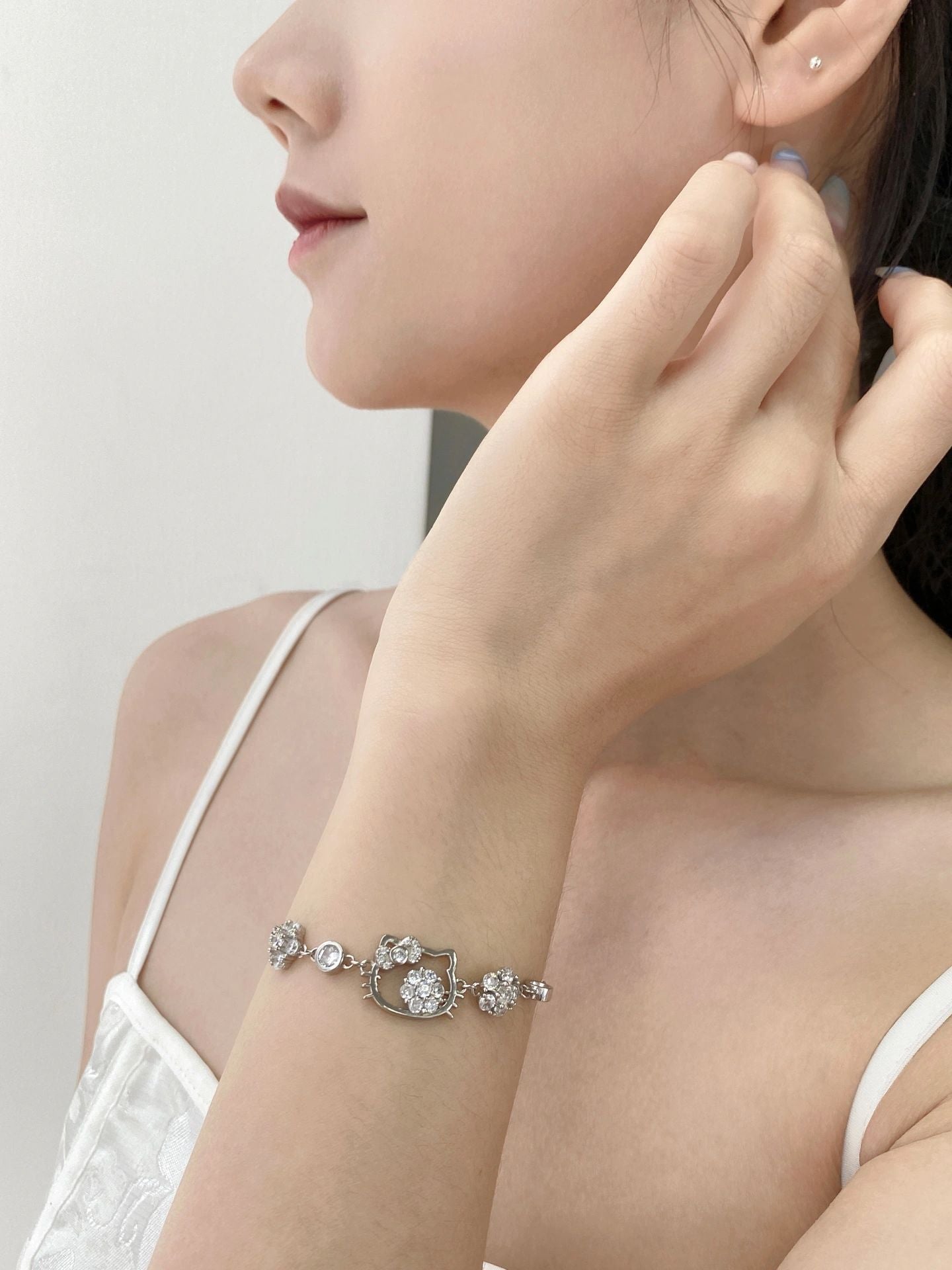 Hellokitty Sterling Silver Cute Bracelet