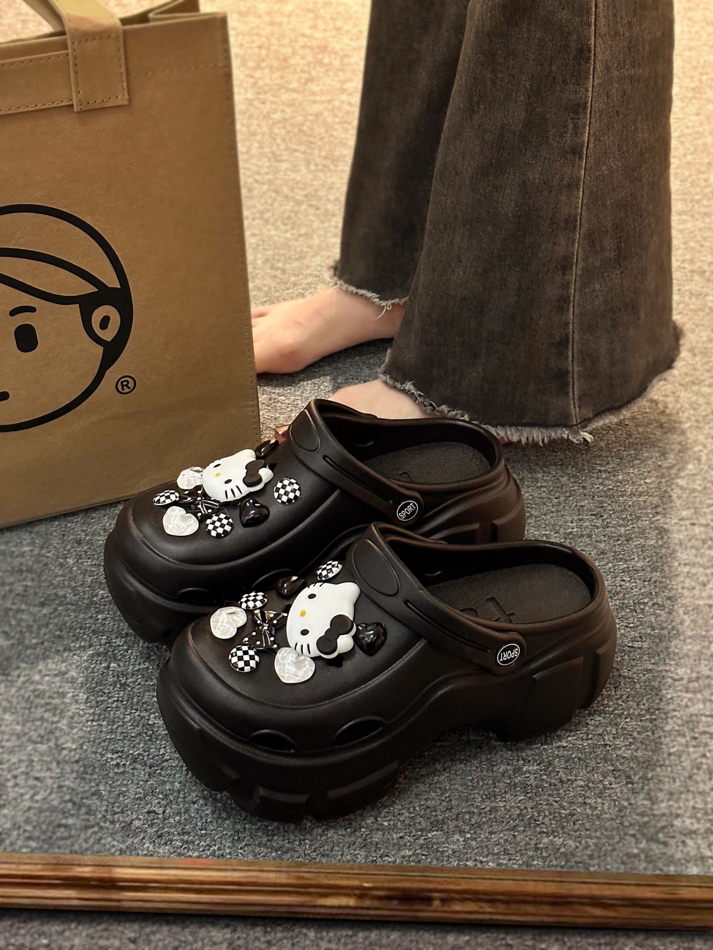 Hellokitty Clogs Platform Shoes Sandal