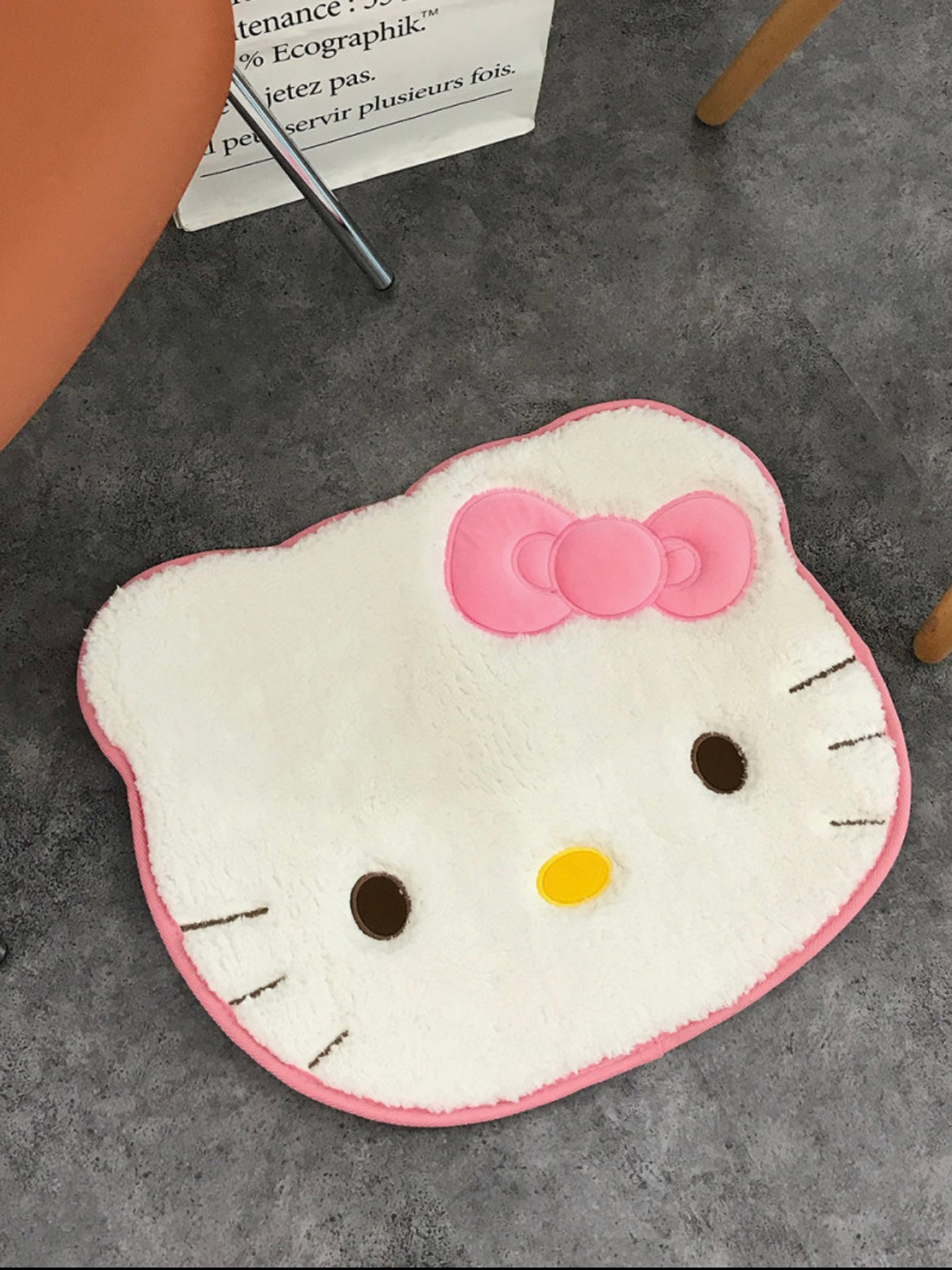 Hellokitty Shaped Bathroom Rugs