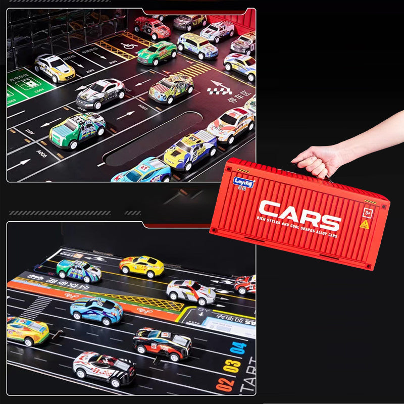 🔈🔈50% OFF! ✨ 48 Mini Cars with Built-in Garage - Interactive Play with Sound Effects and Race Track for Kids 🚗🎪
