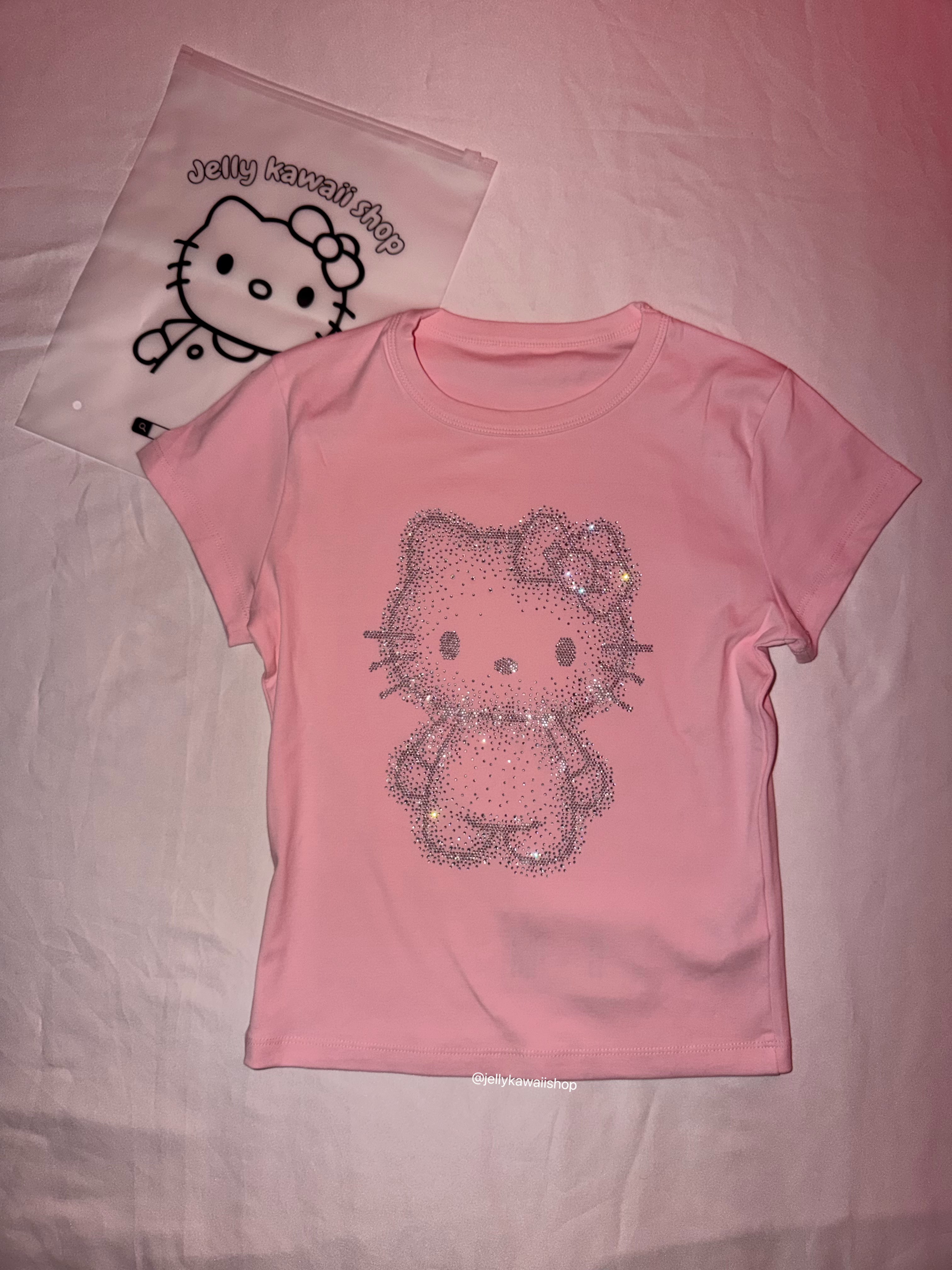 Hellokitty Sparkling Handmade Short Sleeve Shirt