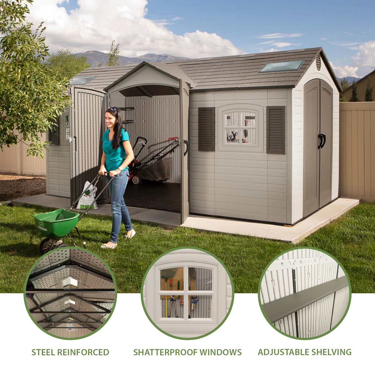 15 Ft. x 8 Ft. Outdoor Storage Shed
