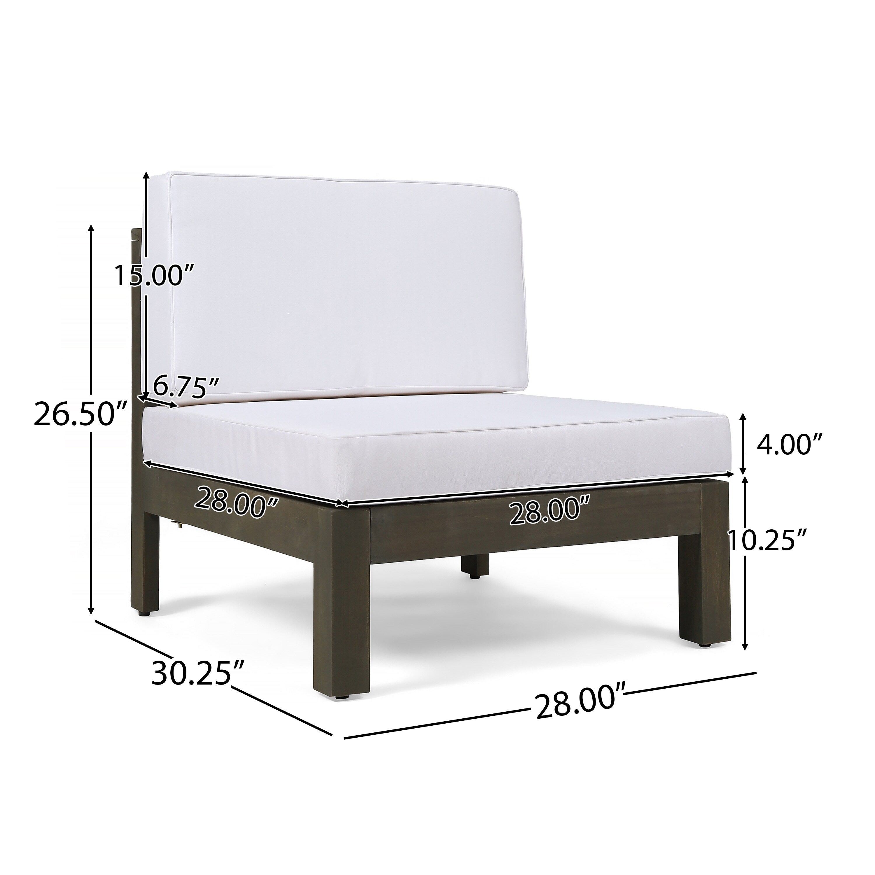 Brava Acacia Wood Outdoor Sectional Sofa by Christopher Knight Home