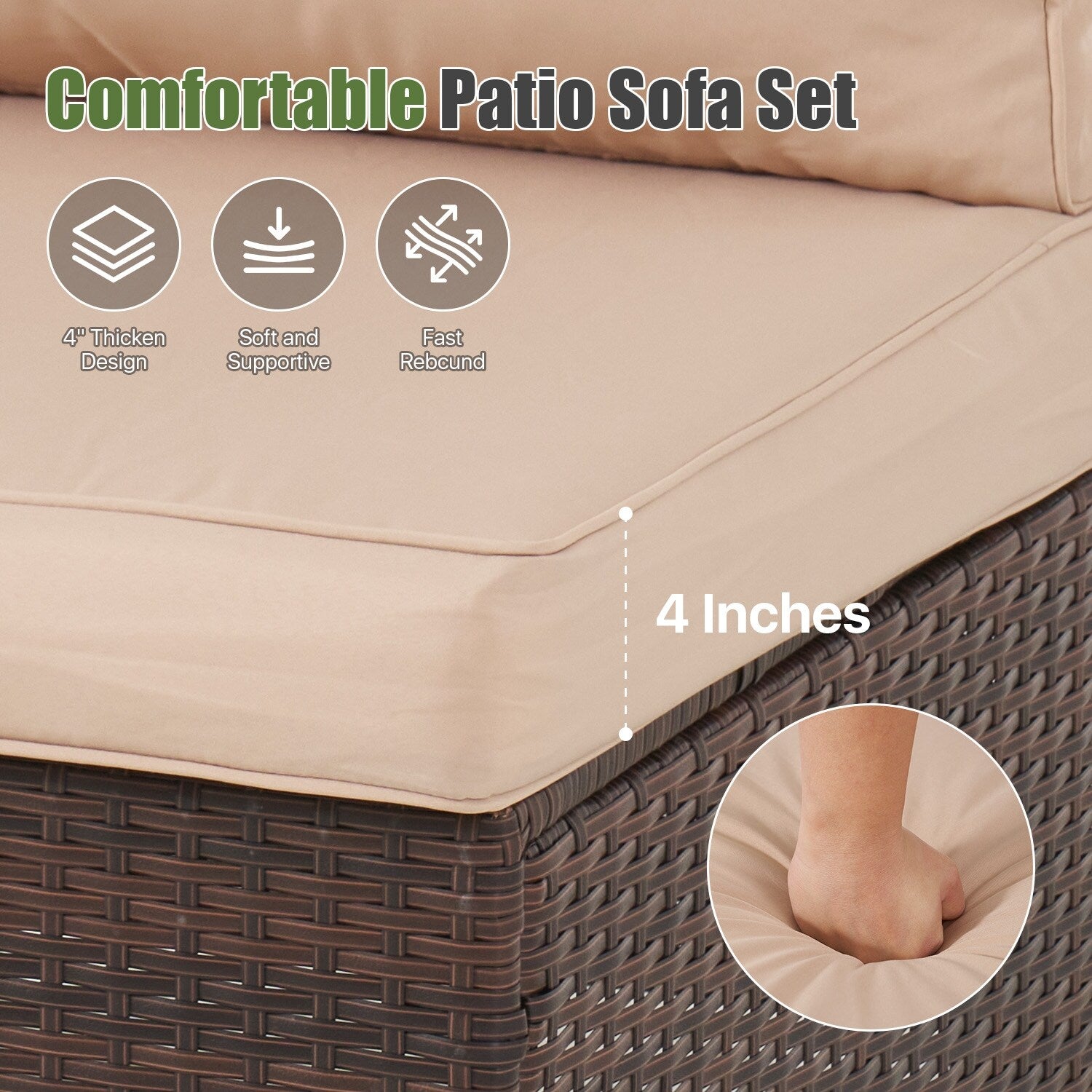 Patio Furniture Set , Outdoor Sectional Sofa Set