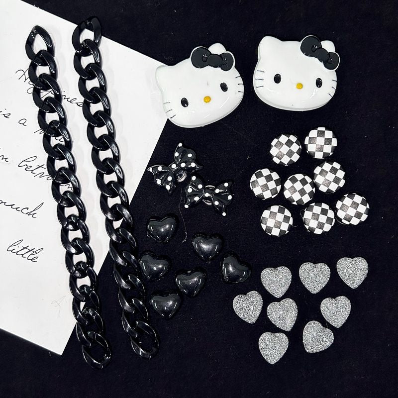Hellokitty Aesthetic Shoe Decoration Charms (26 PCS + 2 Chains)