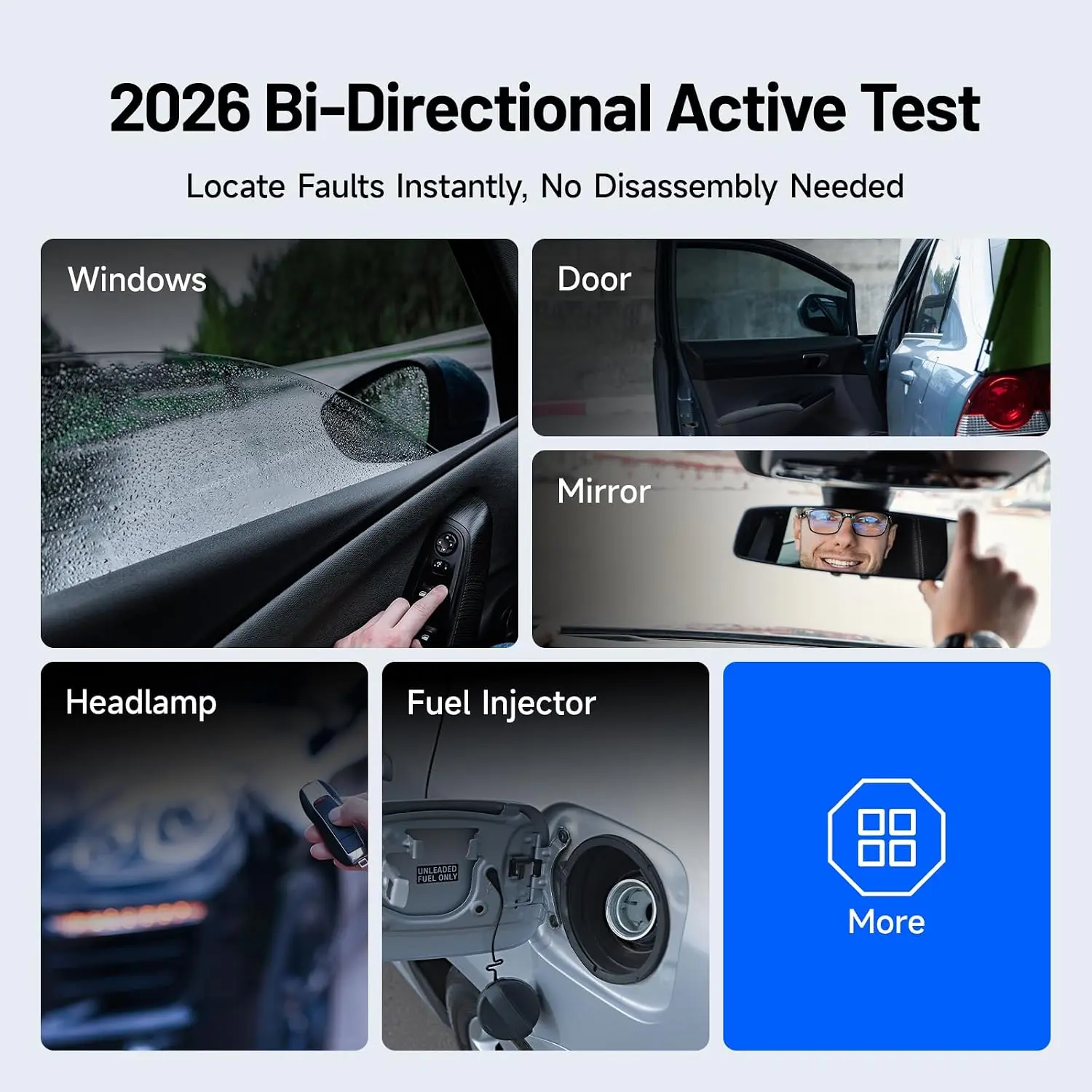 Bidirectional OBD2 Scanner, All System Automotive Diagnostic Tool, 28+ Reset Services, Lifetime Free Update