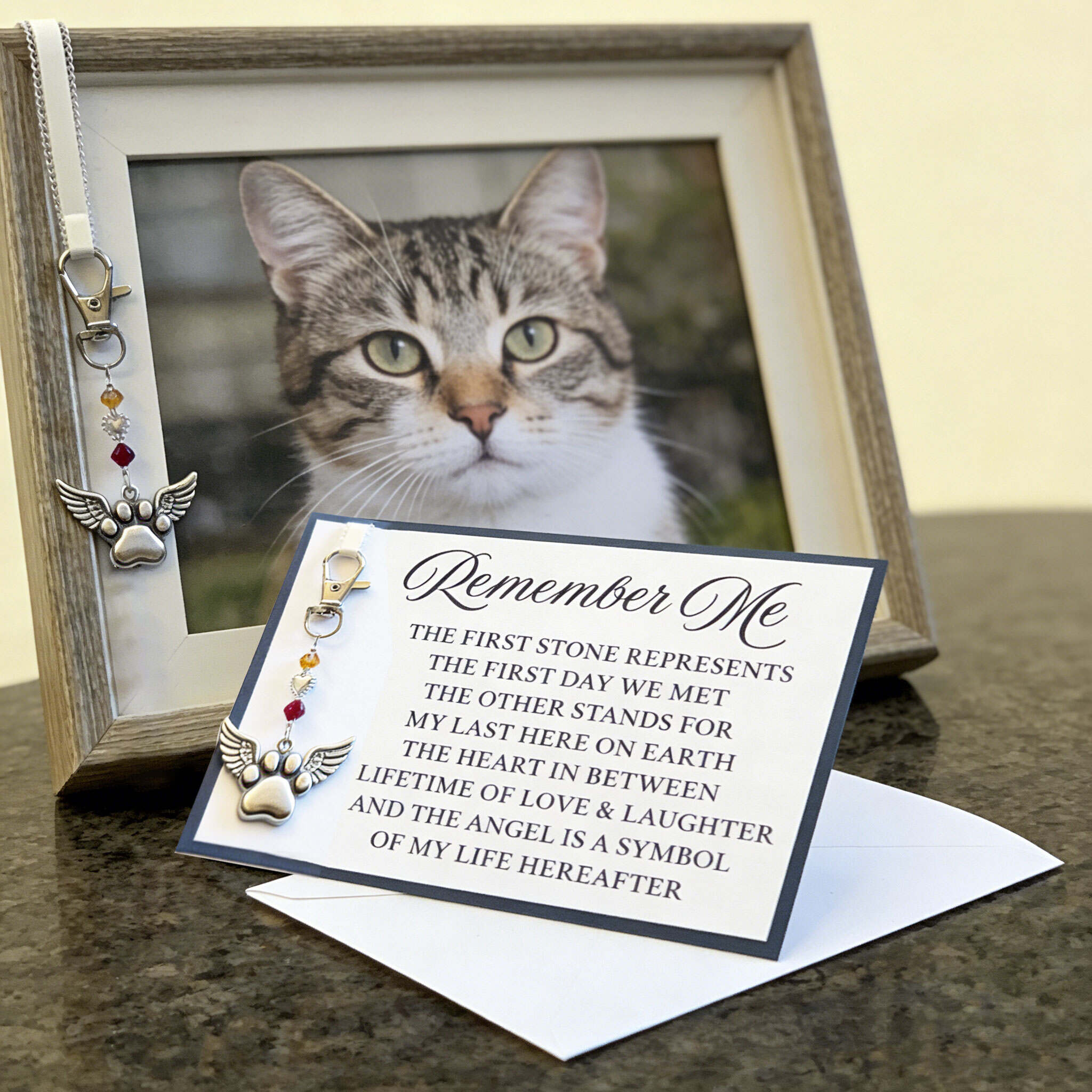 Remember Me Paw Charm Keychain