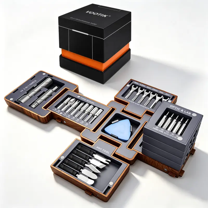 🔨55 In 1 Magnetic Screwdriver Set 360° Handle Special Bits for PC Chassis & Home Appliance Repair