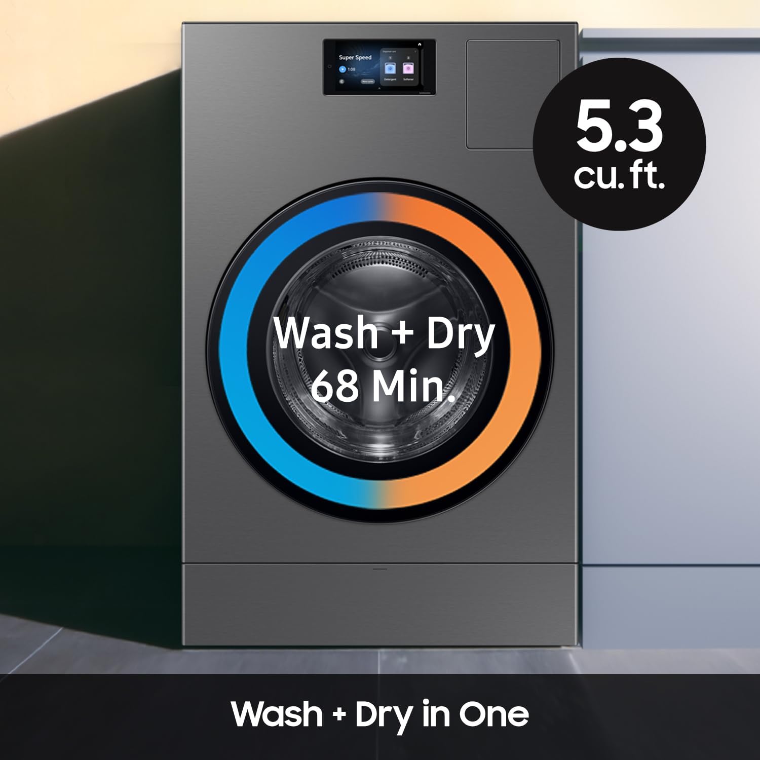 🔥 Smart 5.3 Cu.Ft. All-in-One Washer Dryer Combo – Ultra Capacity Front Load Laundry Machine | Limited Time Deal