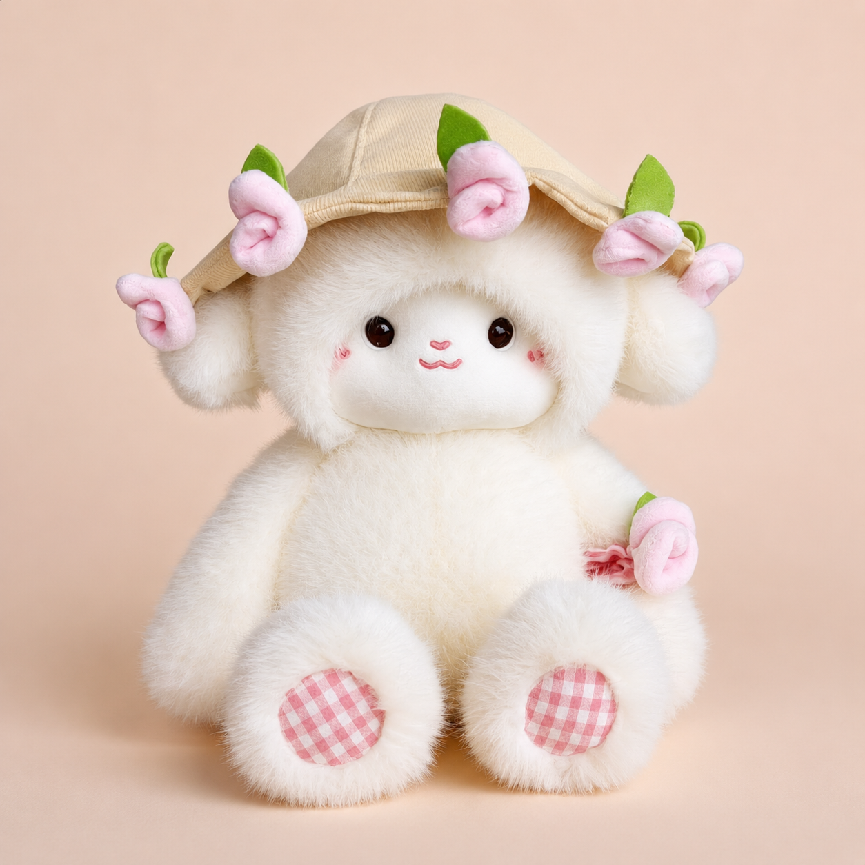 🐑 Elegant Decorative Lamb Figurine with Floral Hat