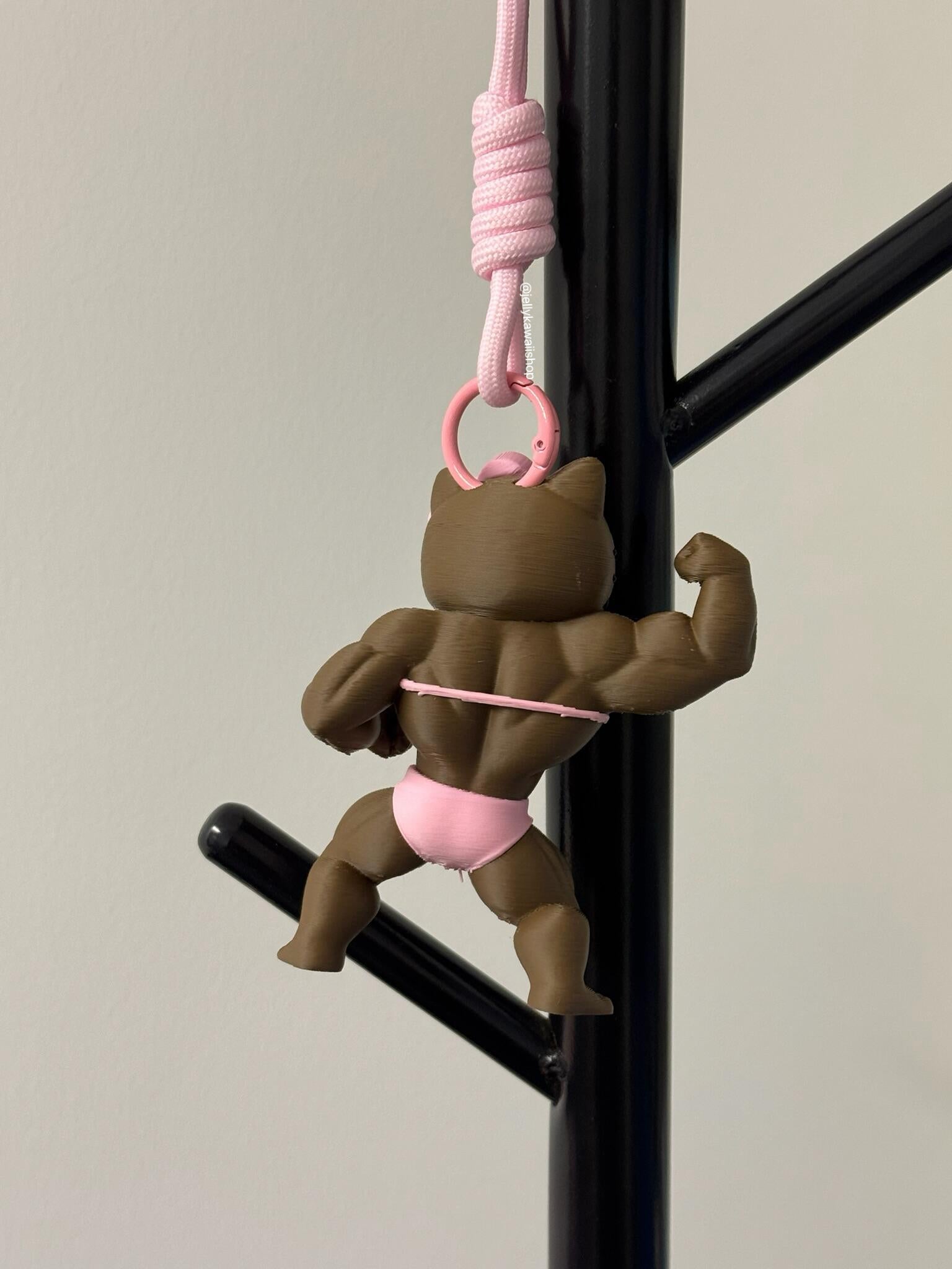Hellokitty Muscle Fitness 3D Printed Bag Charm