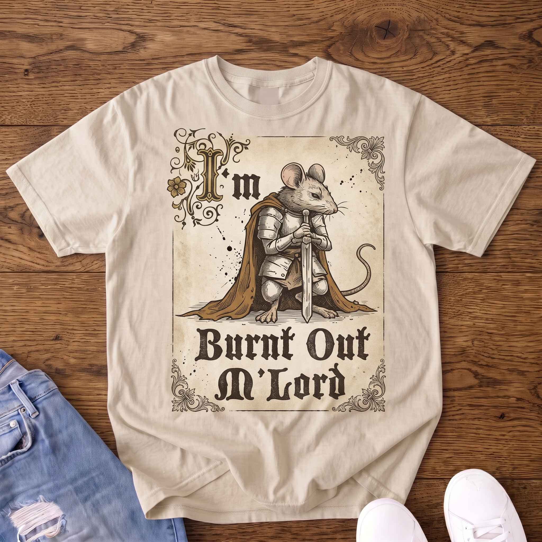 I'M Burnt Out Mouse Knight VintageT-shirt