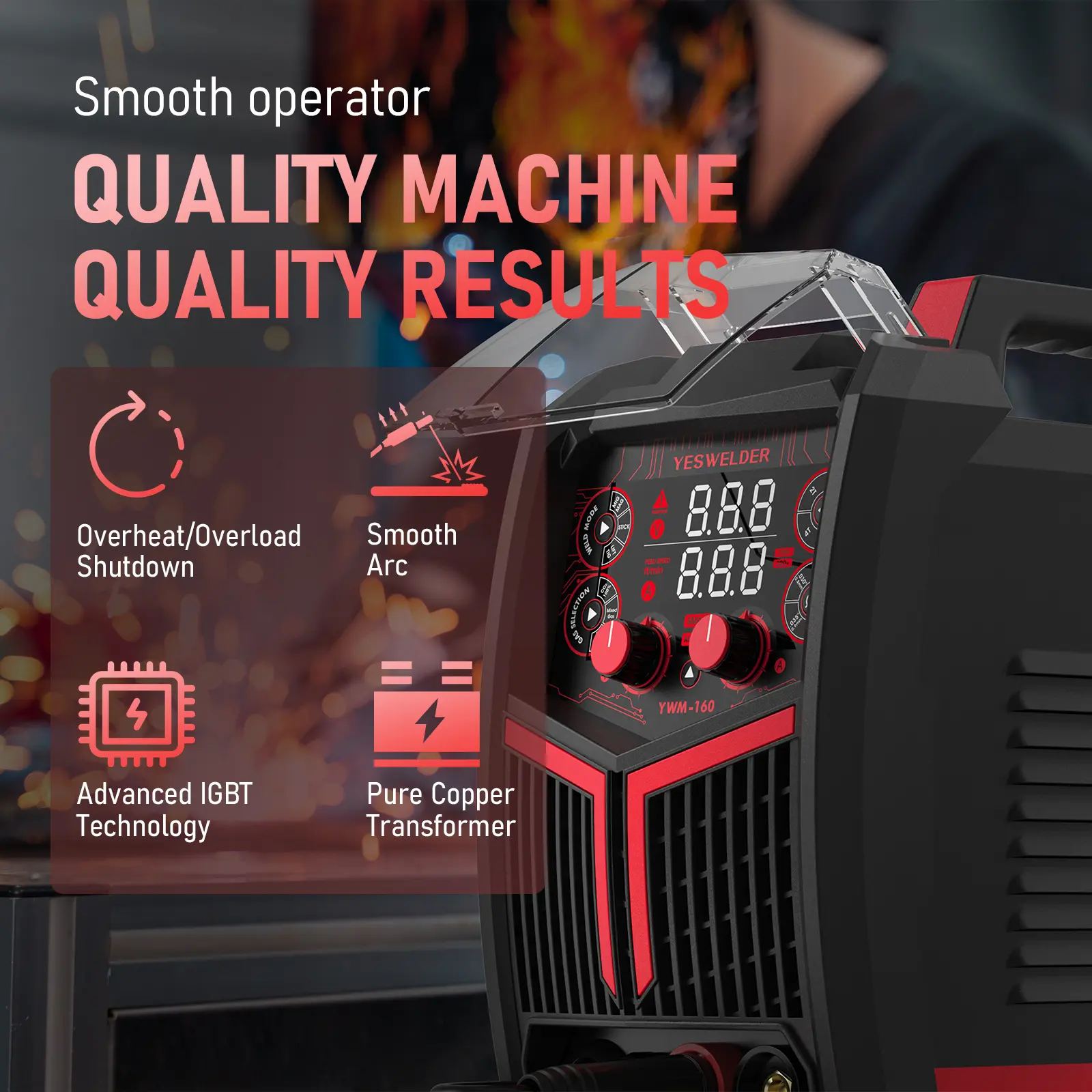 YESWELDER YWM-160 4-in-1 MIG Welder