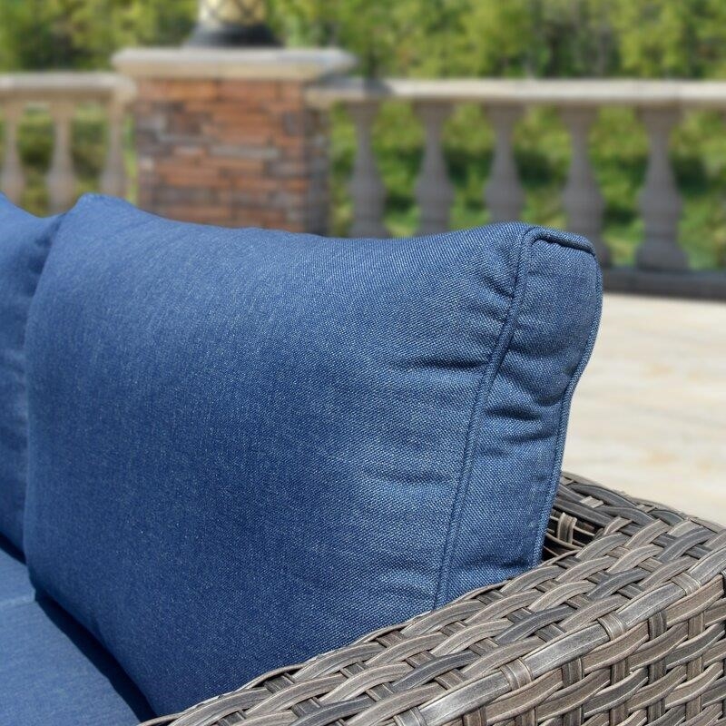 Cassville Wicker/Rattan 8 - Person Seating Group with Cushions