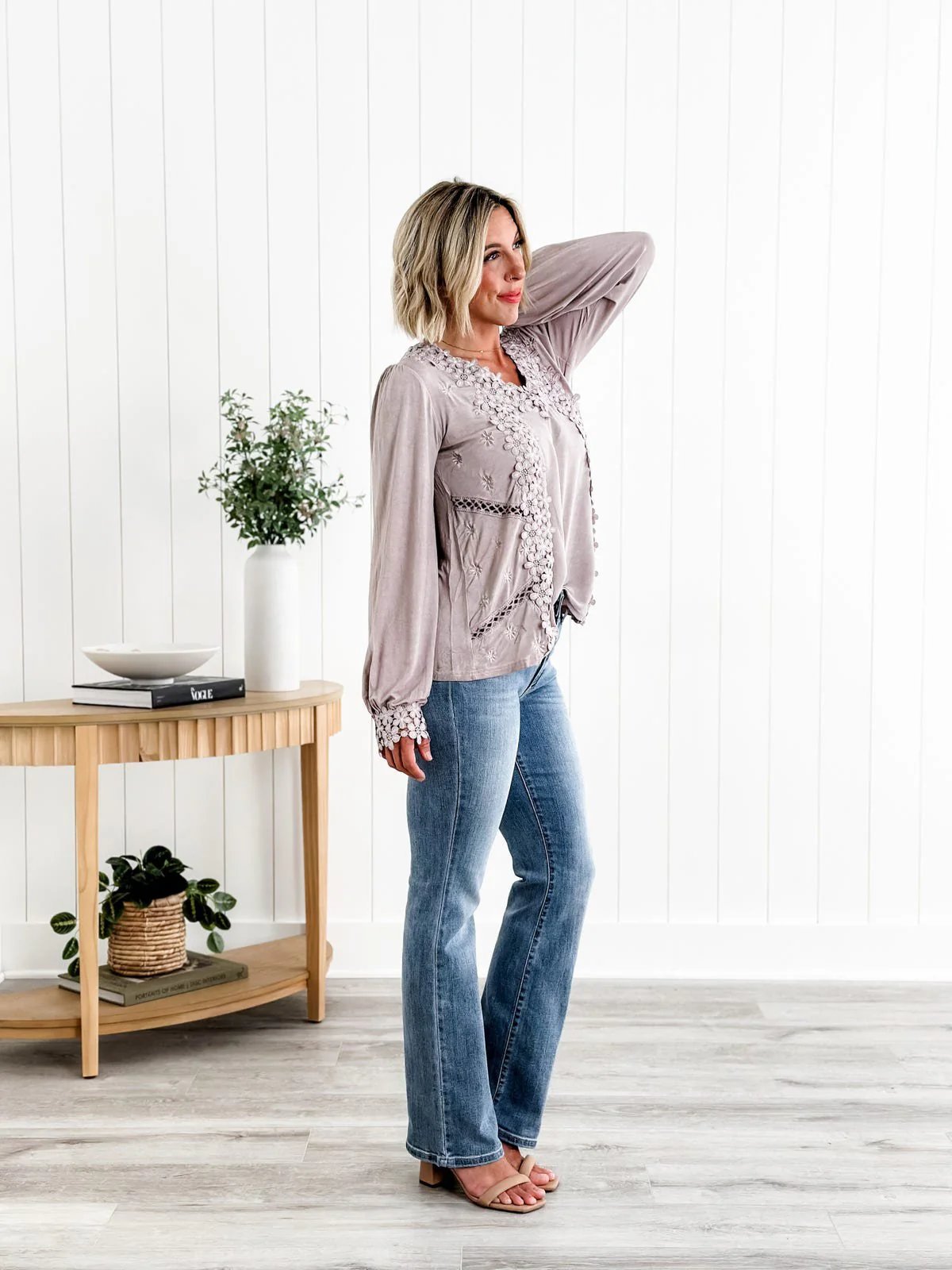 flared waist jeans