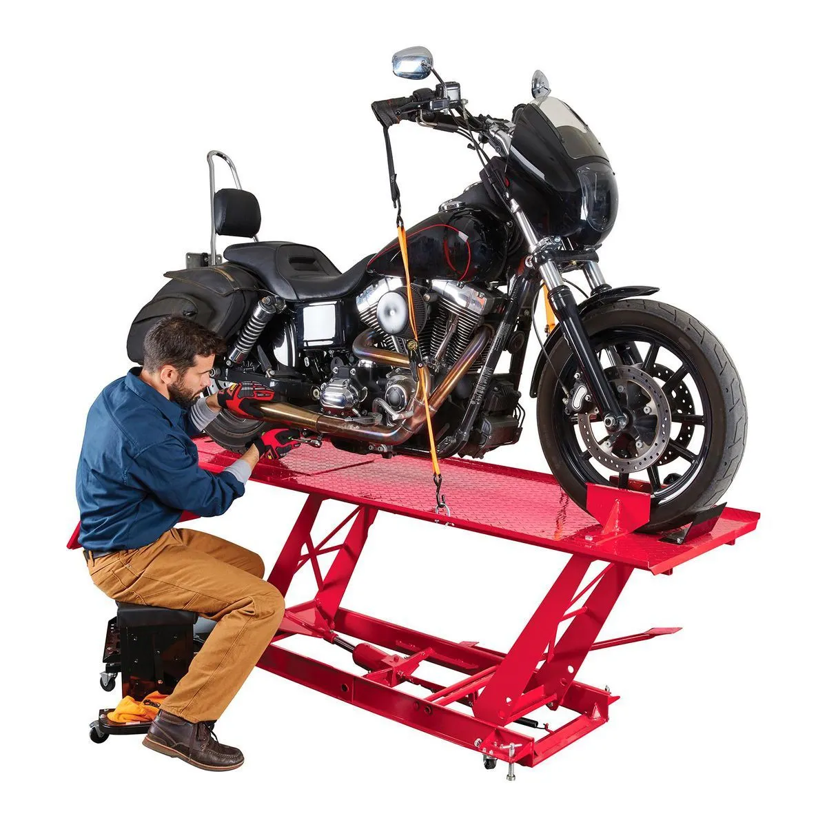 Motorcycle Lift 1000 LB (1/2 Ton) Capacity Lift ATV Lift Bike Stand Jack Table