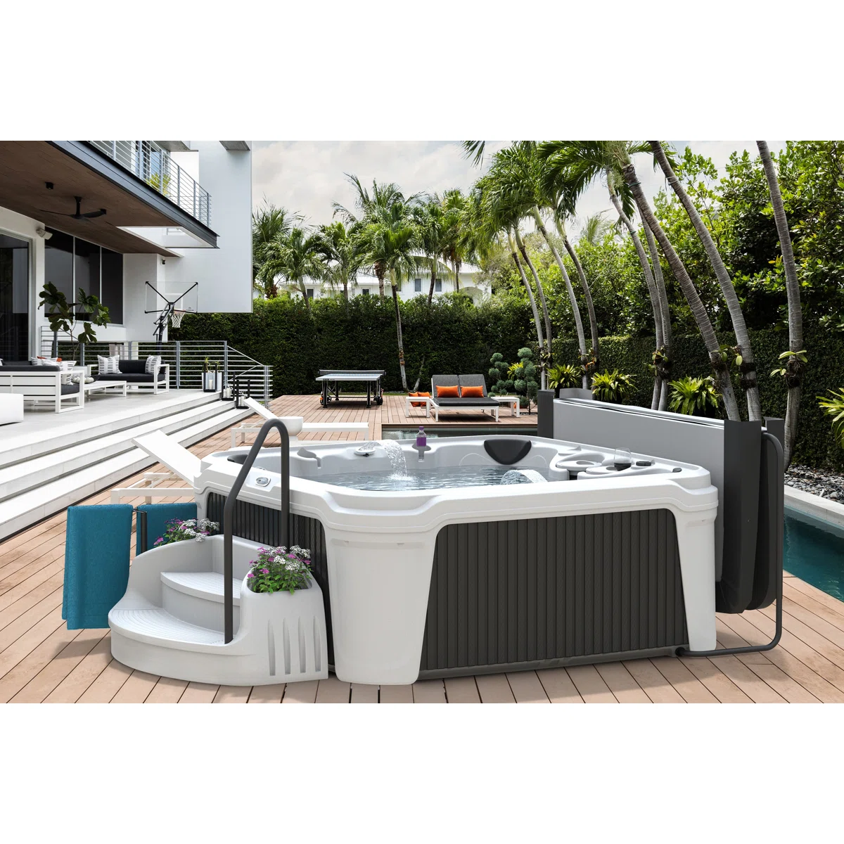 DayDream 3500 Ensemble 7-Person 35-Jet Plug & Play Hot Tub with Ozonator AR4-HU2-WTBE