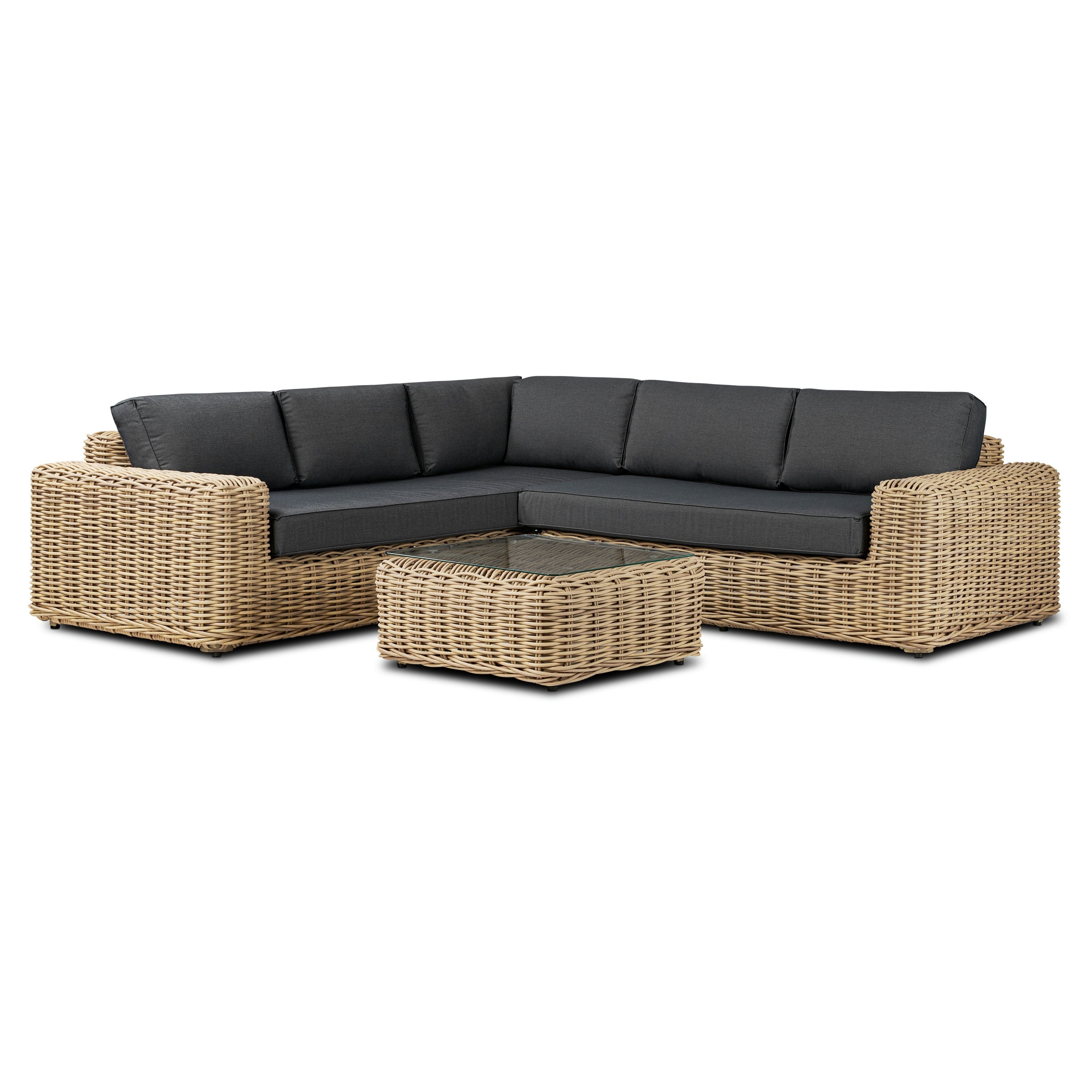 Poly & Bark Puglia Outdoor/Patio Corner Sectional Set with Coffee Table