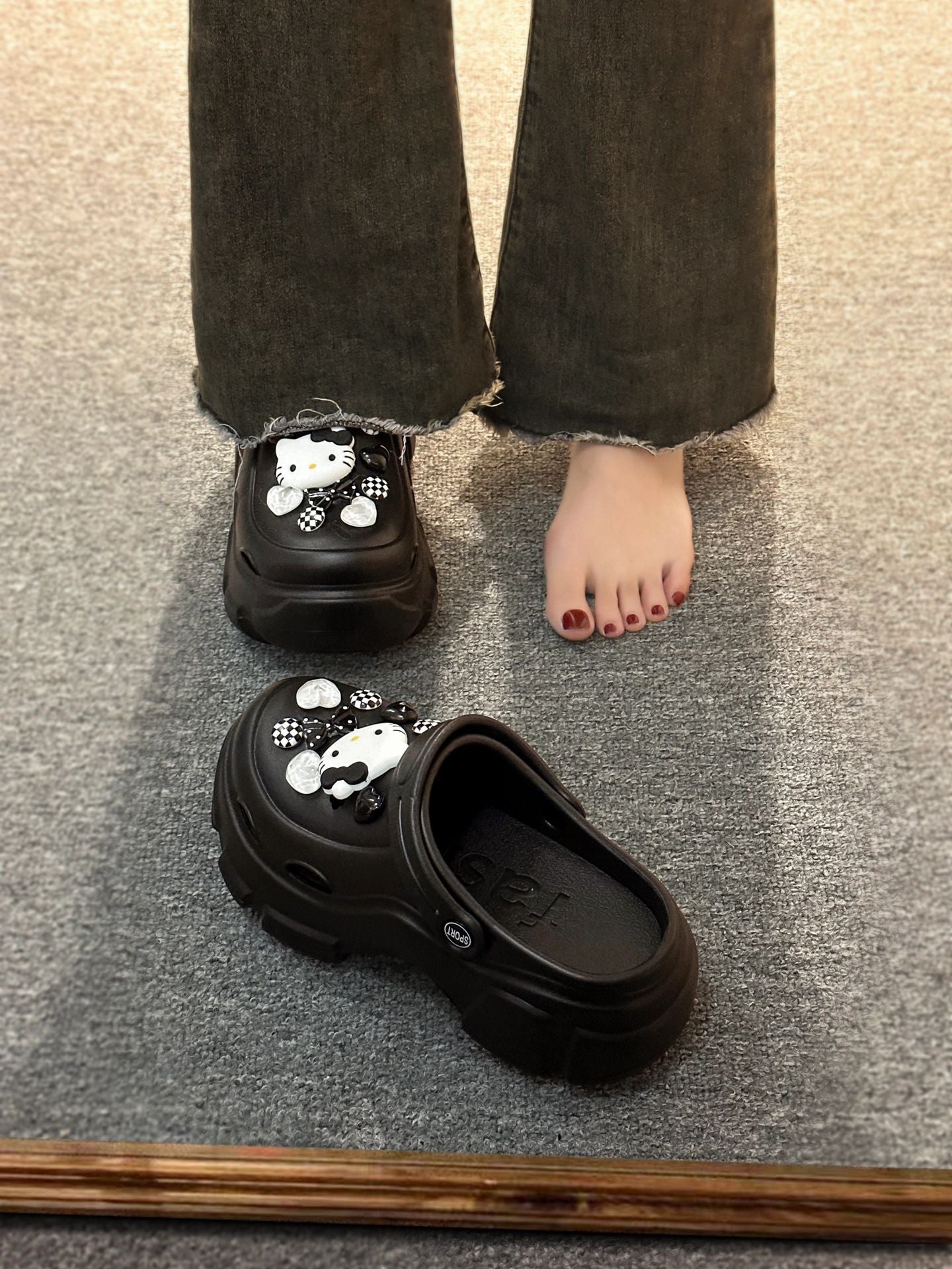 Hellokitty Clogs Platform Shoes Sandal