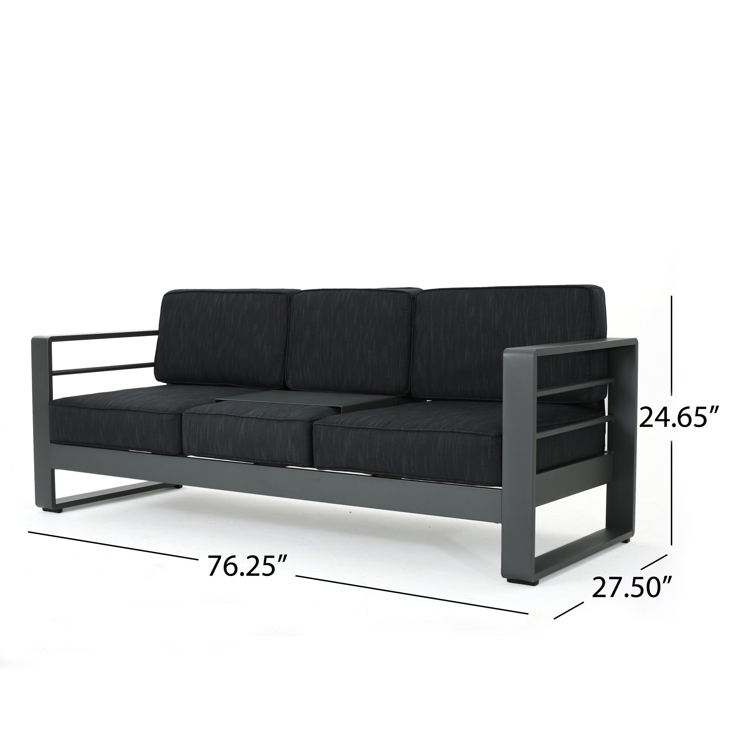 Cape Coral Aluminum 7-piece Sofa Chat Set with Fire Pit by Christopher Knight Home