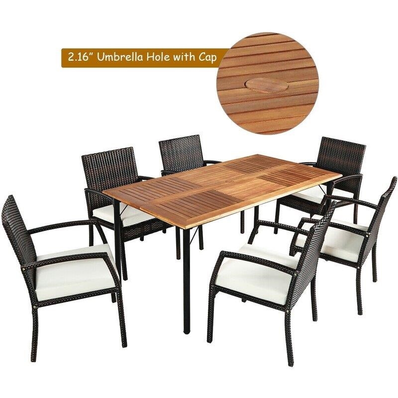 Armlin 7 - Piece Dining Set
