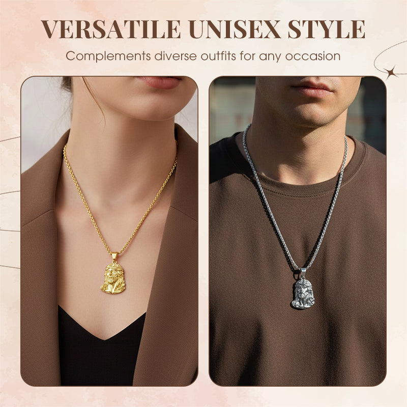 ⏳Limited-time 35% off⏰Jesus Head Pendant Necklace✝️📿