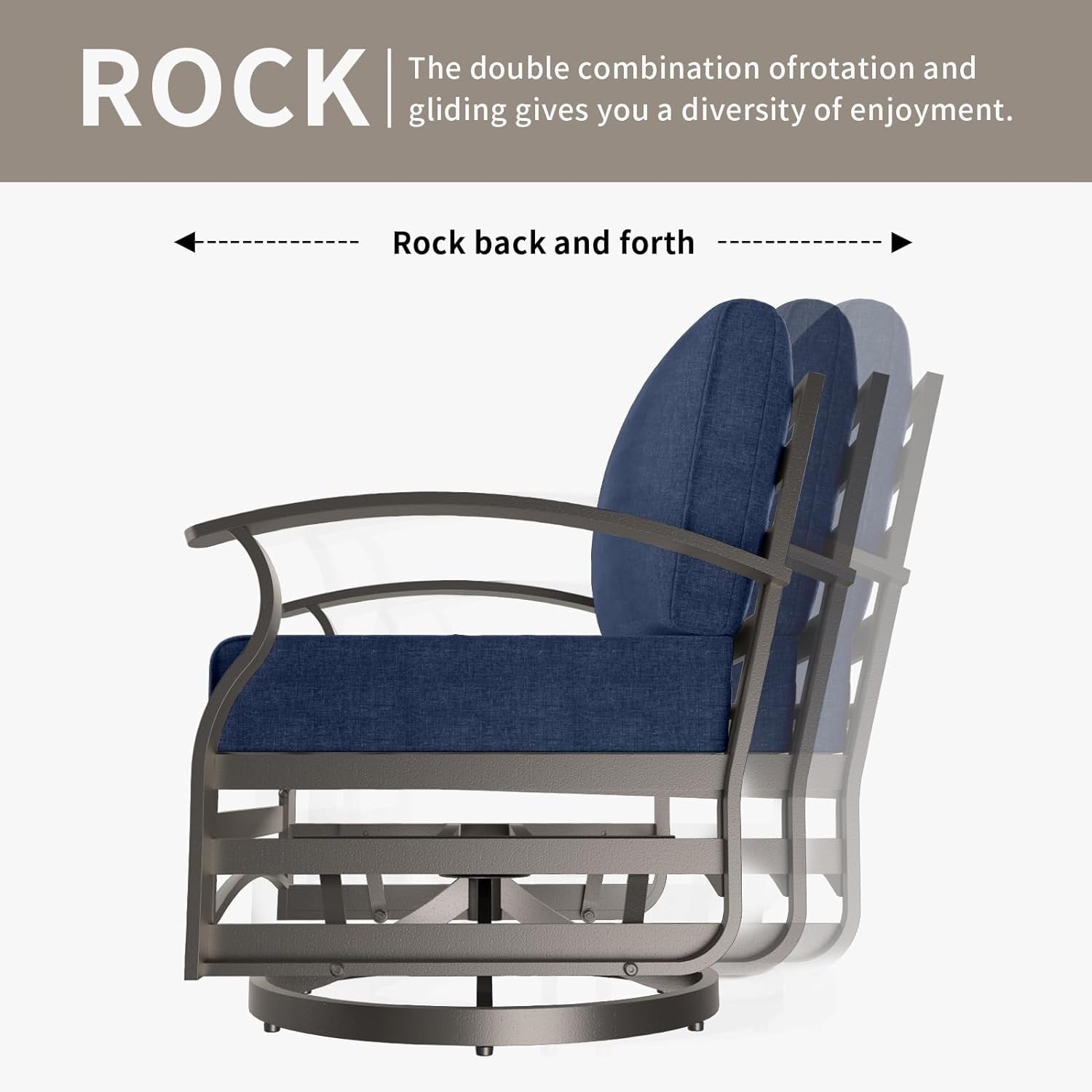 Kullavik Aluminum Outdoor Patio Furniture with Curved Armrests & Firepit Table
