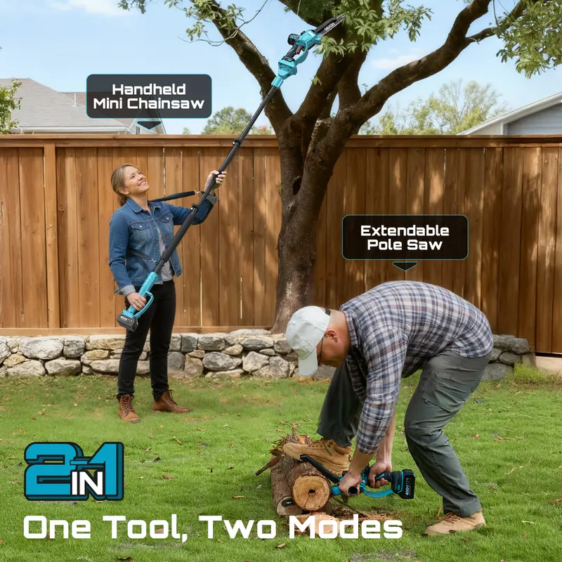 🔥Last Chance Sale🔥2-in-1 Cordless Pole Saw 6/8/10 Inch