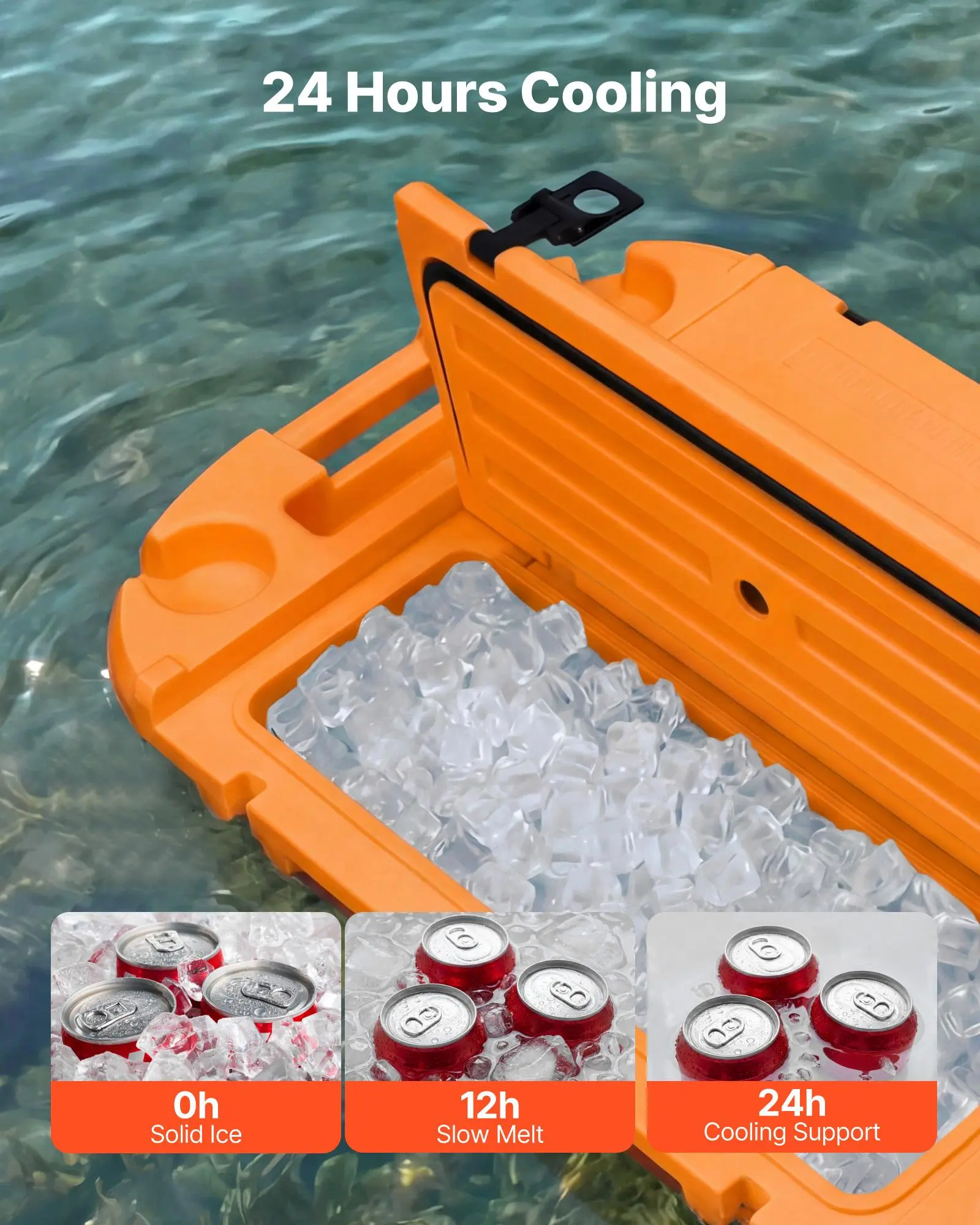 🔥 Summer Deal | 40QT Floating Cooler with Dry Storage & Tow Rope