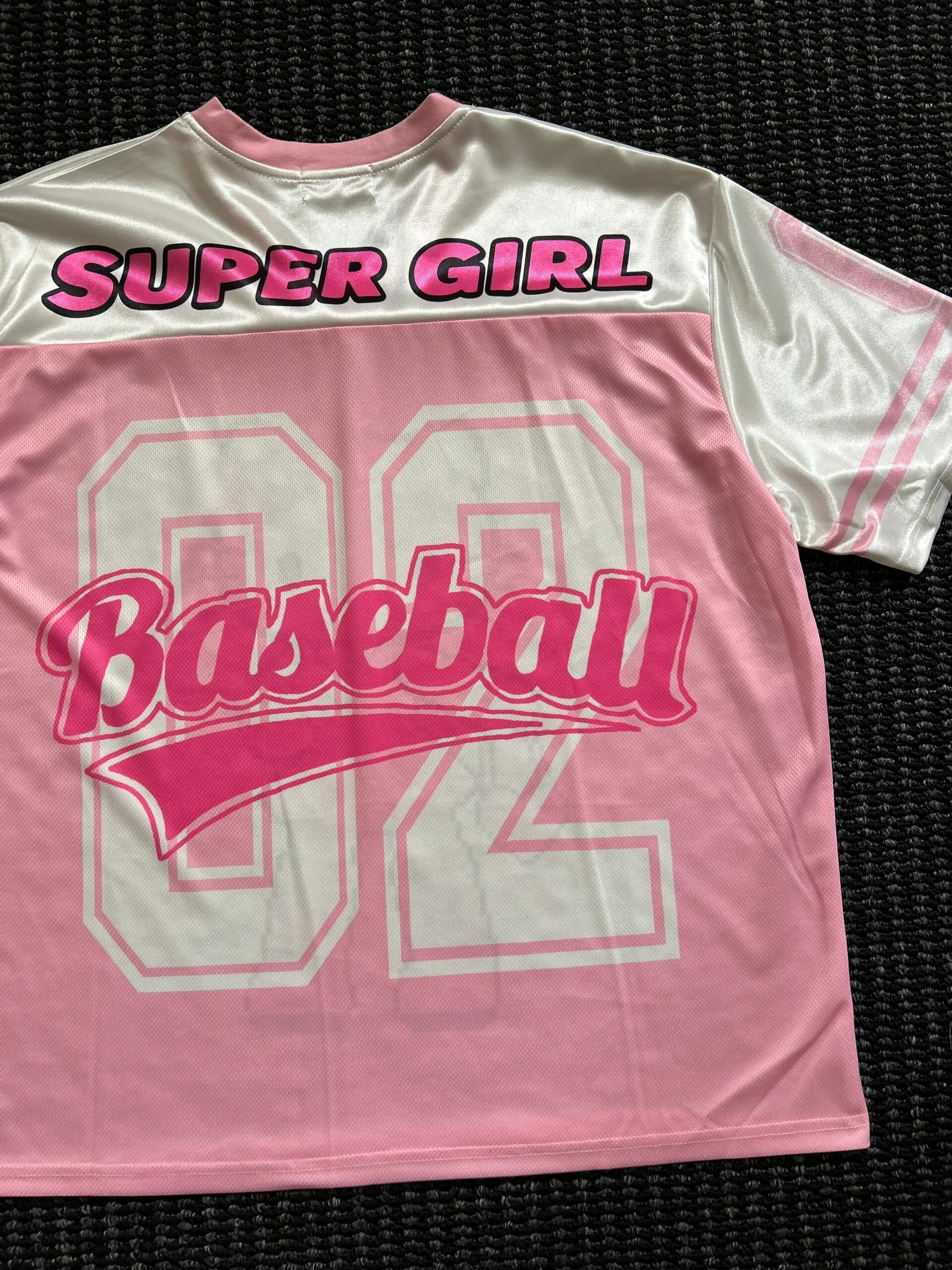 Hellokitty Baseball Jersey Shirts Loose T-Shirts