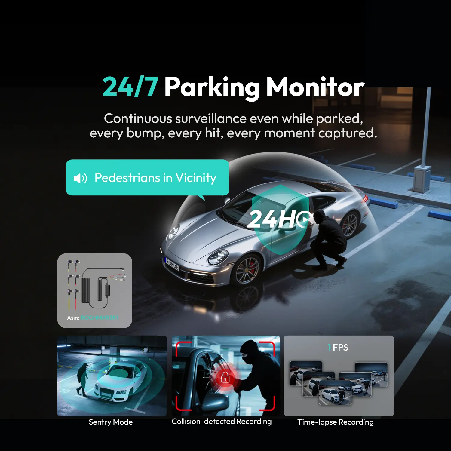 3K 4 Channel Dash Cam 3.18” Touch Screen
