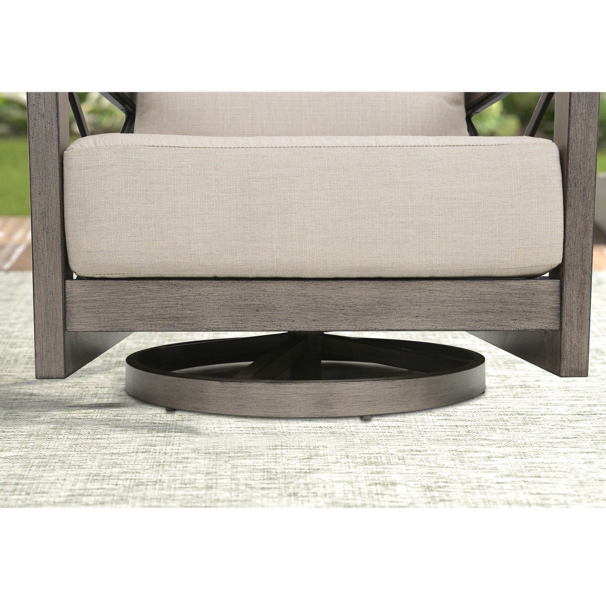 Outdoor Club Swivel Chair with Sunbrella Cushion