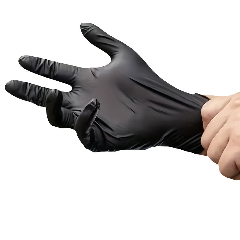 100/50PCS Black Nitrile Disposable Gloves