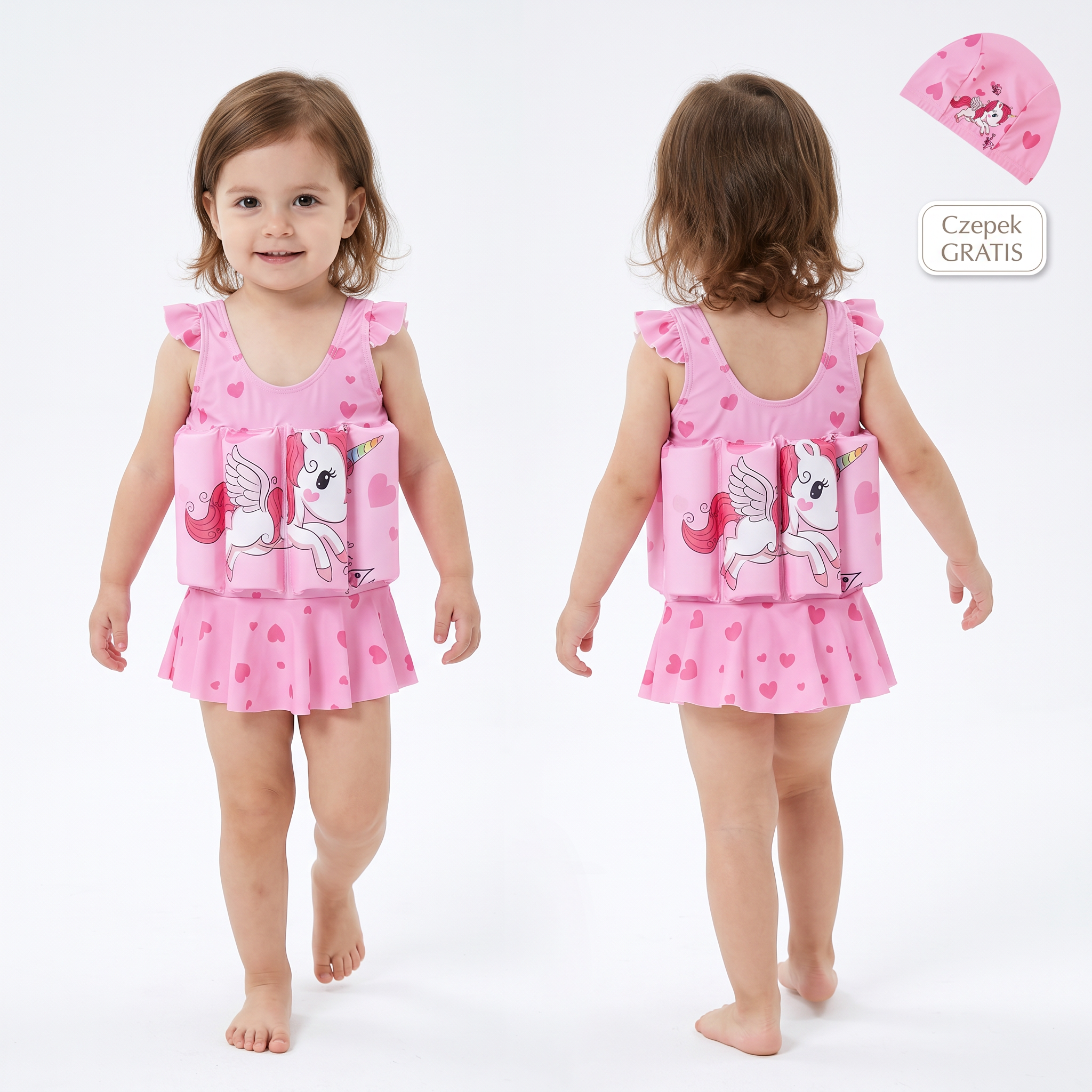 Kids Swimming Training Suit with Foam Support & Swim Cap 🏊‍♂️✨