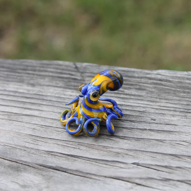 Blown Glass Octopus Glass Figurine