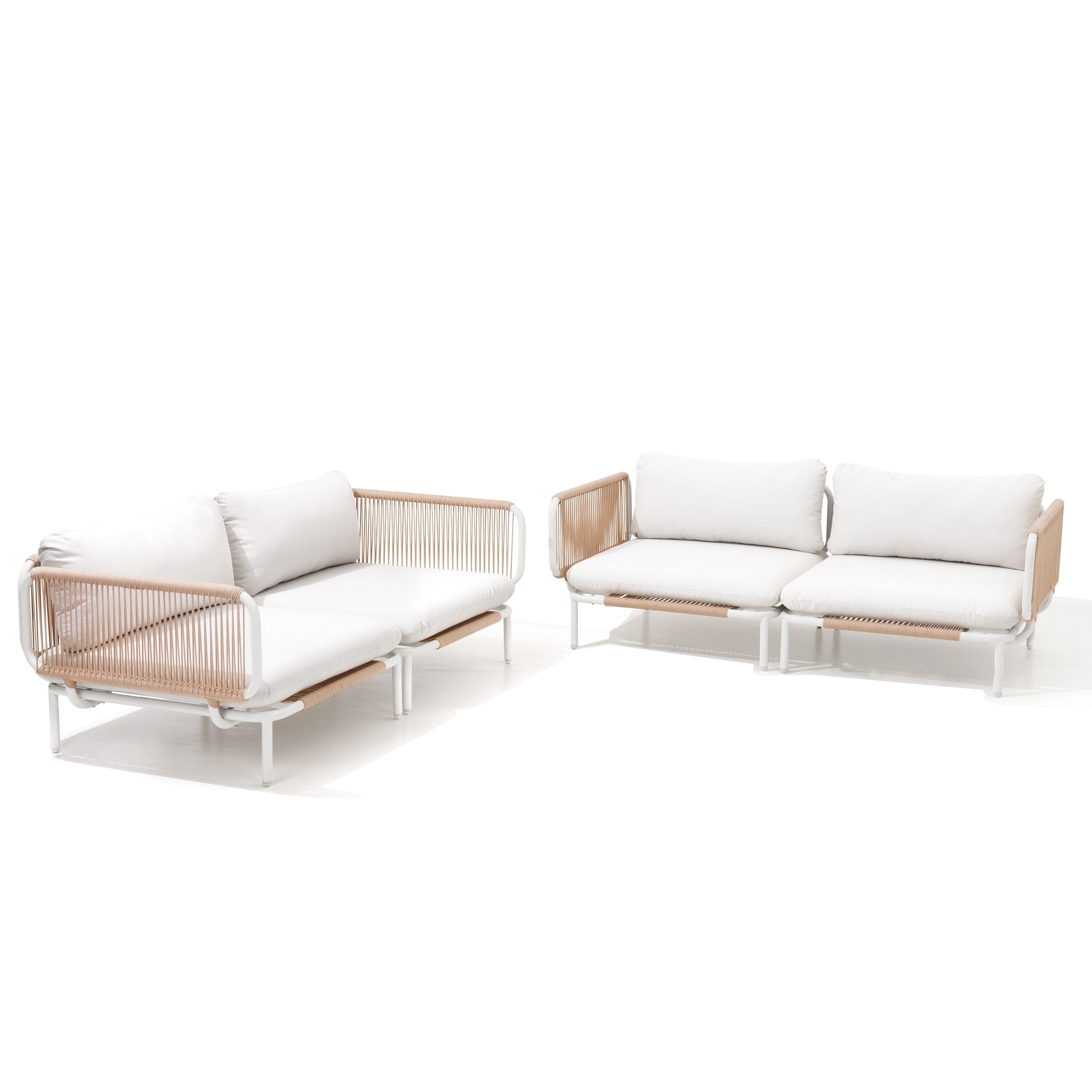 Outdoor Cushioned Sectional Sofa Chat Set Patio Furniture Conversation Set, Free Combination