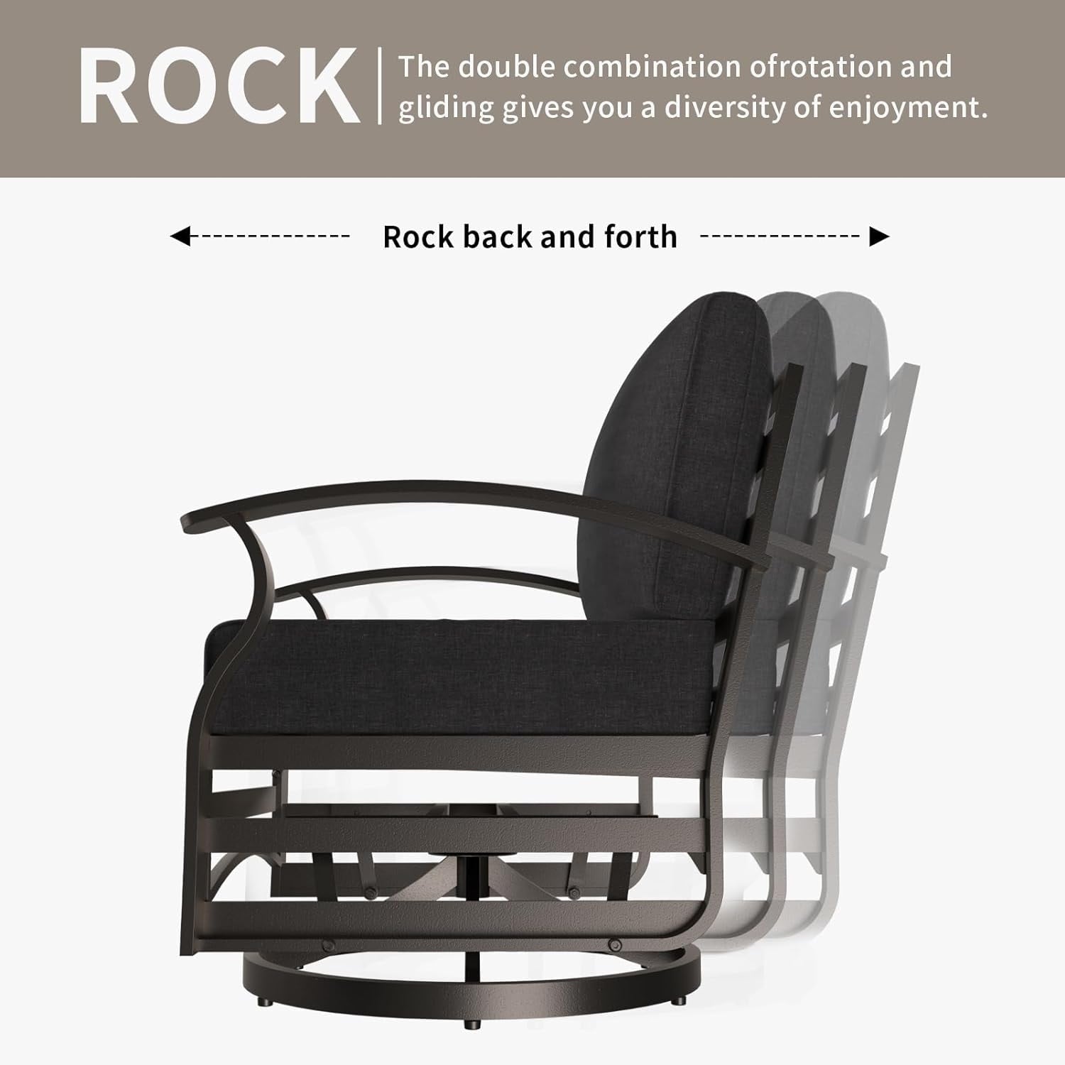 Kullavik Aluminum Outdoor Patio Furniture with Curved Armrests & Firepit Table