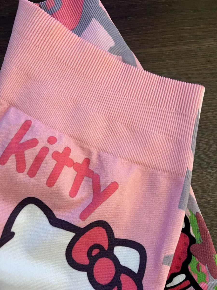 Hellokitty Workout Shorts Gym Yoga Running Sport Fitness Shorts