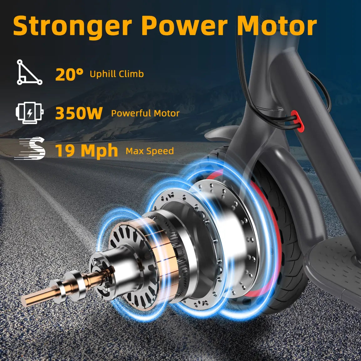 🔥 Factory Sale: Foldable Electric Scooter with 350W Motor, 39 MPH Top Speed, Dual Braking & Smart App Control